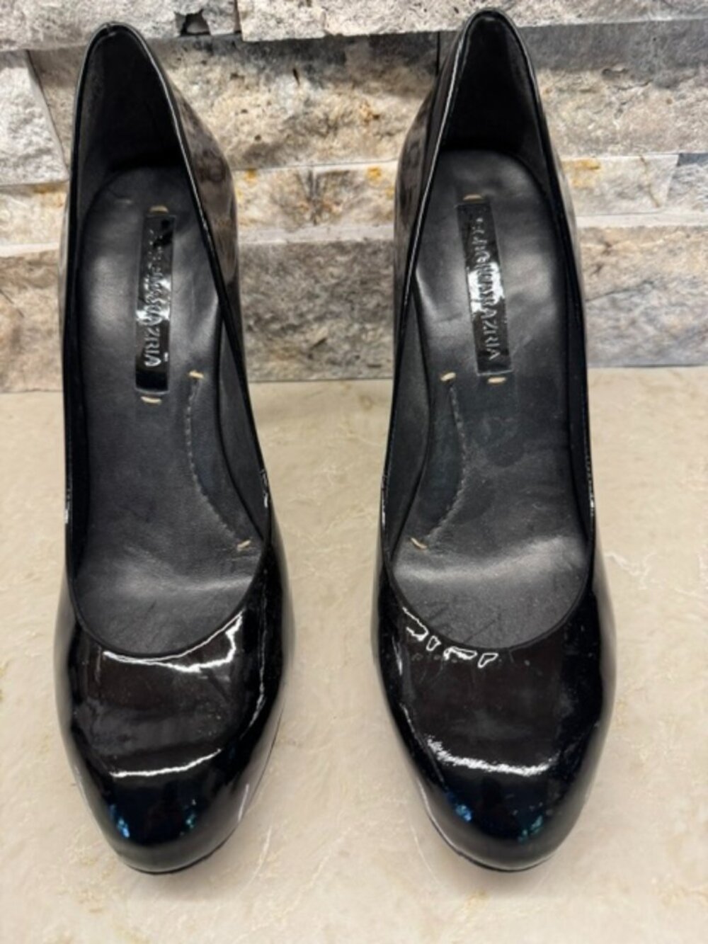 BCBG Max Azria Black Patent leather pumps